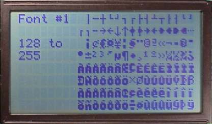 LCD Font 1, 128 to 255