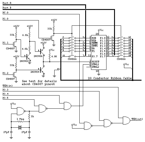 8051 circuit diagram. Atmel 89C2051 In-Circuit