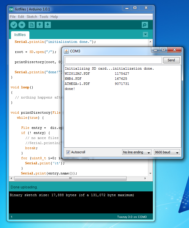 Arduino screenshot Arduino screenshot