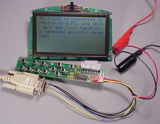 LCD connected directly to PC serial cable