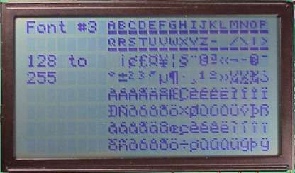 LCD Font 3, 128 to 255