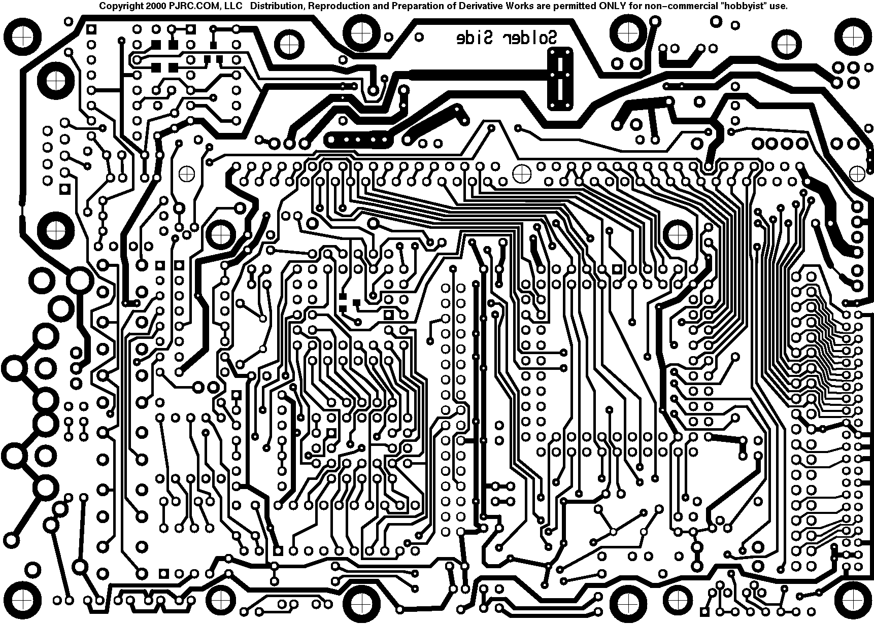 PJRC MP3 Player, Printed Circuit Board Layout