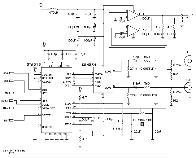 PJRC MP3 Player, Schematic Diagrams