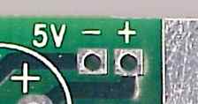 5 volt power input pads